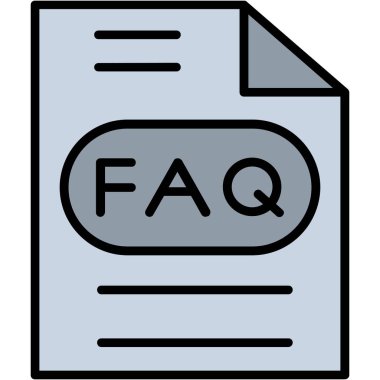 Faq simgesi, basit vektör tasarımı
