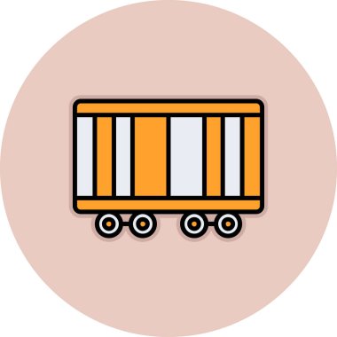 Tren simgesinin vektör illüstrasyonu