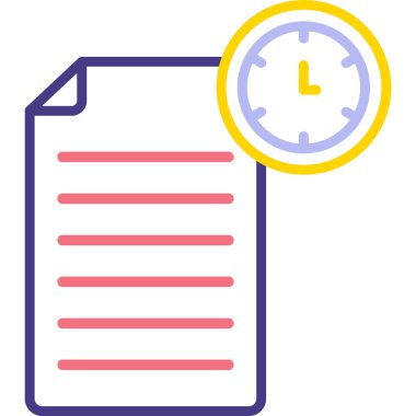 Zaman yönetimi simgesi. Basit tasarım