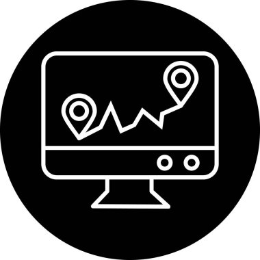 gps konum simgesi vektör çizimi