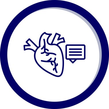 İnsan kalbi simgesinin vektör illüstrasyonu