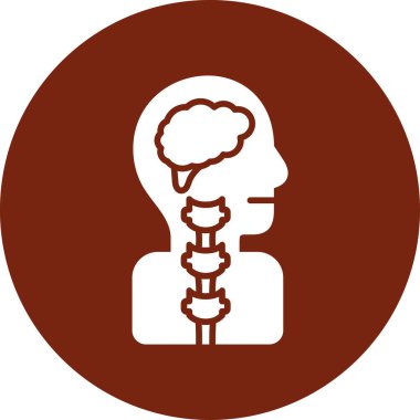 Beyin. Web simgesi basit illüstrasyon