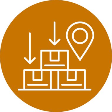 vektör konumu simgesi, basit illüstrasyon