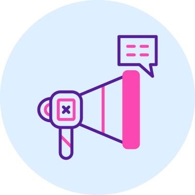 Konuşmacı. Web simgesi basit illüstrasyon