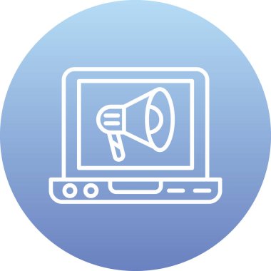 megafon ikonu. Vektör illüstrasyonu