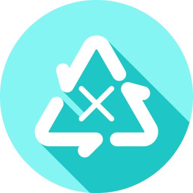 Geri dönüşüm simgesi, vektör illüstrasyonu