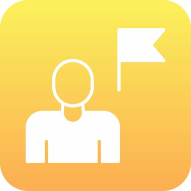 Bir bayrak simgesinin vektör illüstrasyonu