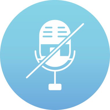 Modern mikrofon simgesinin vektör çizimi