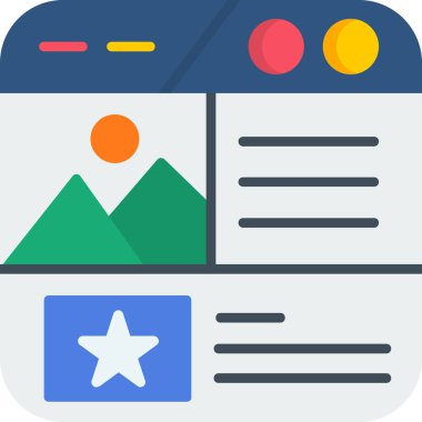 Web tasarım ikonu vektör illüstrasyonu