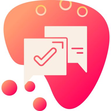 Konuşma balonlu sohbet simgesinin vektör çizimi