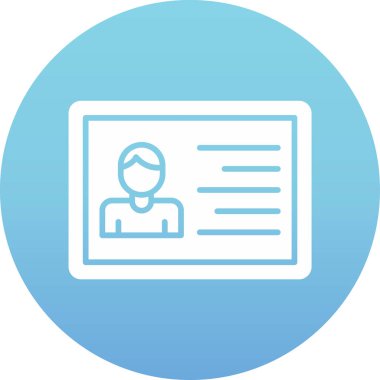 iş kartı simgesi, vektör illüstrasyonu