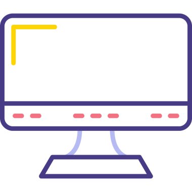 Bilgisayar. Web simgesi basit illüstrasyon