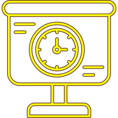 Saat simgesi, vektör illüstrasyonu