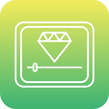 Elmas simgesi, basit vektör illüstrasyonu