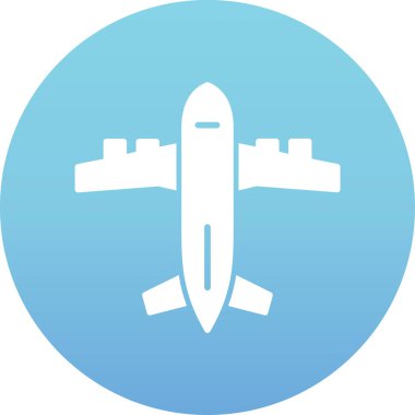 uçak ikonu vektör illüstrasyonu