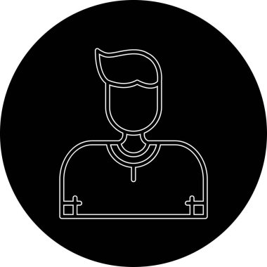 Haçı olan bir adamın vektör çizimi