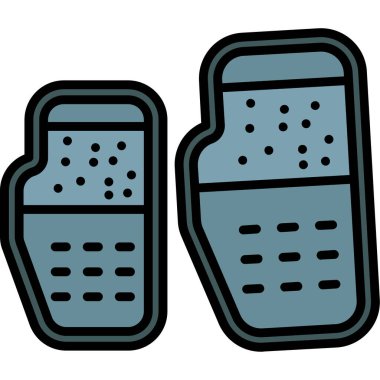 Mutfak aletleri ikonu. Web için yemek pişirme vektörü simgelerinin özet çizimi