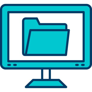 klasör web simgesi, vektör çizim