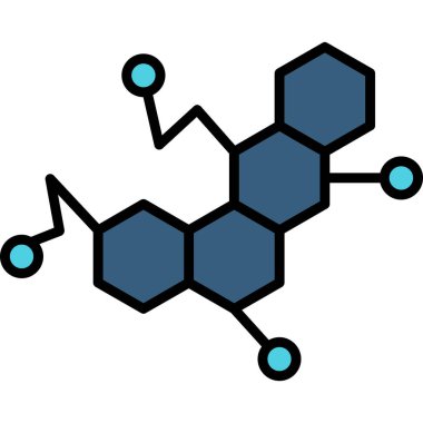 Kimyasal formül renk ana hatları vektörü