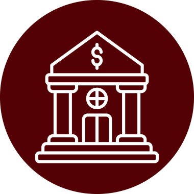 Banka binası. Basit resimleme