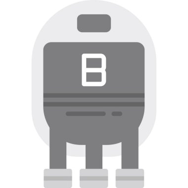 robot düz simgesi, vektör illüstrasyonu