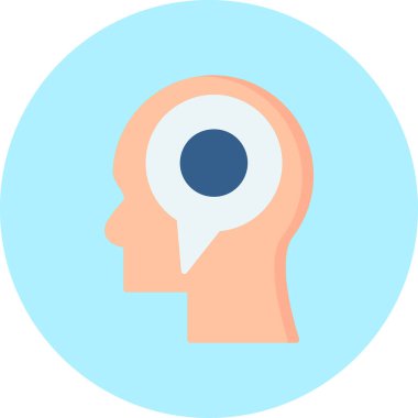 Fikir simgesi vektör illüstrasyonu