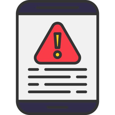 mobil hata simgesi, vektör illüstrasyonu