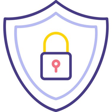 güvenlik simgesi vektör illüstrasyonu