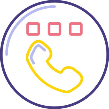 Telefonunuz var. Web simgesi basit illüstrasyon