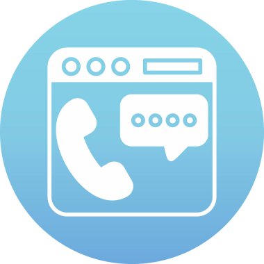 - Telefon. Web simgesi basit illüstrasyon