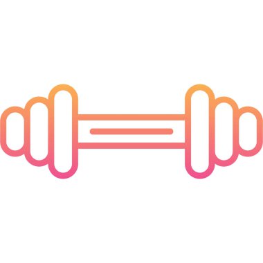 Beyaz arkaplan üzerindeki bir dambıl simgesinin vektör çizimi