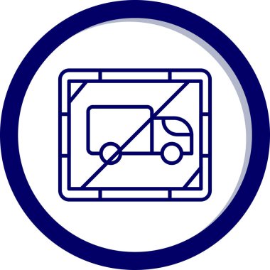 Bir kamyon simgesinin vektör çizimi