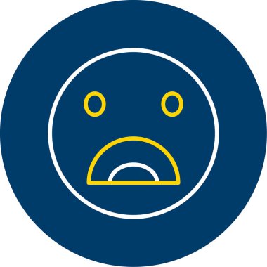 üzgün yüz simgesi, vektör illüstrasyon tasarımı