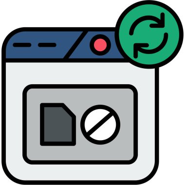 kamera simgesi vektör illüstrasyonu