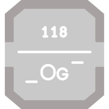 Arkaplanda daire simgesinde gri renkli kimyasal sembol