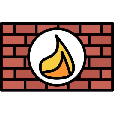 Ateş simgesinin vektör illüstrasyonu