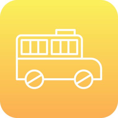 Benzersiz bus vektör simgesi