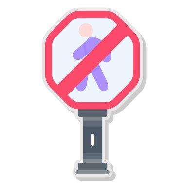 dur işareti simgesi, vektör çizimi