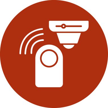 Kapalı devre televizyon. Web simgesi basit illüstrasyon