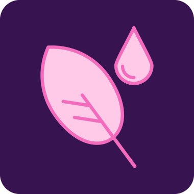 Mor bir yaprağın çizimi