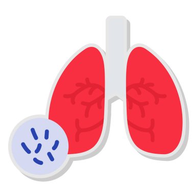 Ciğerler. Web simgesi basit illüstrasyon