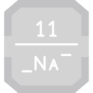 Bir kimyasal elementin bir simgesinin vektör çizimi