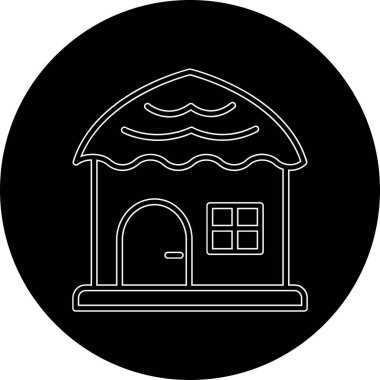 Bina. Web simgesi basit illüstrasyon