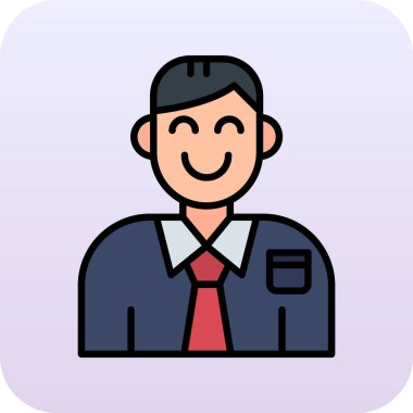 Akıllı telefon simgesine sahip iş adamı, vektör illüstrasyon tasarımı