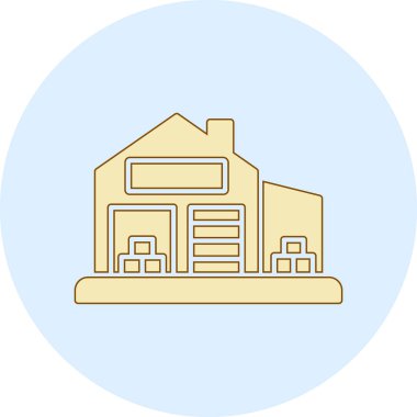 Depo. Web simgesi basit illüstrasyon