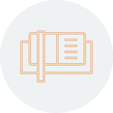 Tek bir dosya simgesinin vektör illüstrasyonu