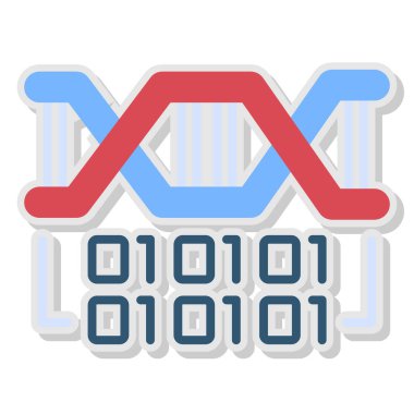 DNA kodu vektör illüstrasyonu