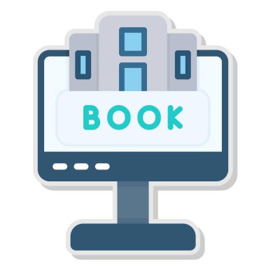 Kitap. Web simgesi basit illüstrasyon