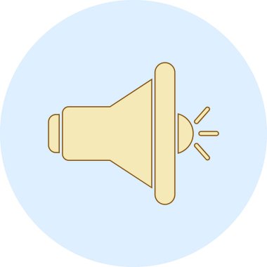 Megafon ikonu vektör illüstrasyonu