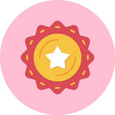 Madalya ikon vektör illüstrasyonu